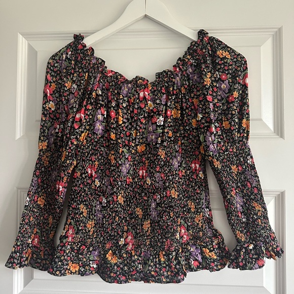 by TiMo Floral Smocked Off The Shoulder Blouse - Picture 5 of 7